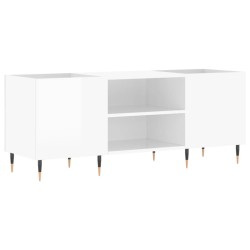 vidaXL Plattenschrank Hochglanz-Weiß 121x38x48 cm Holzwerkstoff