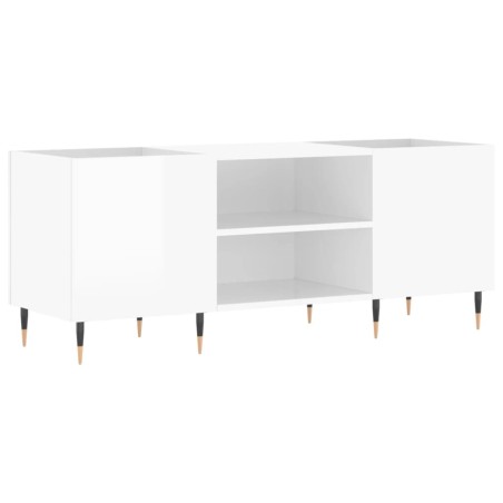 vidaXL Plattenschrank Hochglanz-Weiß 121x38x48 cm Holzwerkstoff