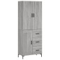 Highboard Grau Sonoma 69,5x34x180 cm Holzwerkstoff Highboard Grau Sonoma 69,5x34x180 cm Holzwerkstoff