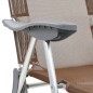 vidaXL Klappbare Liegestühle mit Fußteil 2 Stk. Braun Textilene vidaXL Klappbare Liegestühle mit Fußteil 2 Stk. Braun Textilene