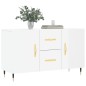 vidaXL Sideboard Hochglanz-Weiß 100x36x60 cm Holzwerkstoff vidaXL Sideboard Hochglanz-Weiß 100x36x60 cm Holzwerkstoff