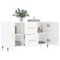 vidaXL Sideboard Hochglanz-Weiß 100x36x60 cm Holzwerkstoff vidaXL Sideboard Hochglanz-Weiß 100x36x60 cm Holzwerkstoff