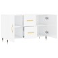 vidaXL Sideboard Hochglanz-Weiß 100x36x60 cm Holzwerkstoff vidaXL Sideboard Hochglanz-Weiß 100x36x60 cm Holzwerkstoff