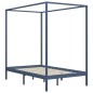 vidaXL Himmelbett-Gestell Grau Massivholz Kiefer 120 x 200 cm vidaXL Himmelbett-Gestell Grau Massivholz Kiefer 120 x 200 cm