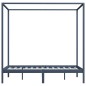 vidaXL Himmelbett-Gestell Grau Massivholz Kiefer 120 x 200 cm vidaXL Himmelbett-Gestell Grau Massivholz Kiefer 120 x 200 cm