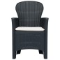 vidaXL 3-tlg. Bistro-Set Kunststoff Anthrazit Rattan-Optik vidaXL 3-tlg. Bistro-Set Kunststoff Anthrazit Rattan-Optik