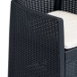 vidaXL 3-tlg. Bistro-Set Kunststoff Anthrazit Rattan-Optik vidaXL 3-tlg. Bistro-Set Kunststoff Anthrazit Rattan-Optik
