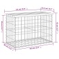 vidaXL Gartenbank aus Gabionen 63x31,5x42 cm Kiefernholz Imprägniert vidaXL Gartenbank aus Gabionen 63x31,5x42 cm Kiefernholz Imprägniert