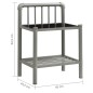 vidaXL Nachttische 2 Stk. Grau und Schwarz Metall und Glas vidaXL Nachttische 2 Stk. Grau und Schwarz Metall und Glas