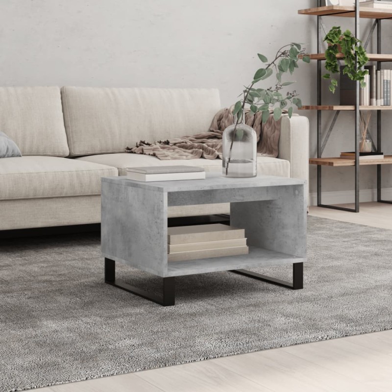 vidaXL Couchtisch Betongrau 60x50x40 cm Holzwerkstoff vidaXL Couchtisch Betongrau 60x50x40 cm Holzwerkstoff