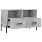 vidaXL TV-Schrank Betongrau 80x36x50 cm Holzwerkstoff vidaXL TV-Schrank Betongrau 80x36x50 cm Holzwerkstoff