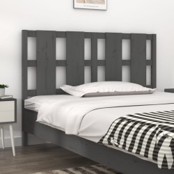 vidaXL Bett-Kopfteil Grau 125,5x4x100 cm Massivholz Kiefer