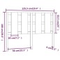 vidaXL Bett-Kopfteil Grau 125,5x4x100 cm Massivholz Kiefer vidaXL Bett-Kopfteil Grau 125,5x4x100 cm Massivholz Kiefer