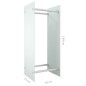 vidaXL Brennholzregal Weiß 40x35x100 cm Hartglas vidaXL Brennholzregal Weiß 40x35x100 cm Hartglas