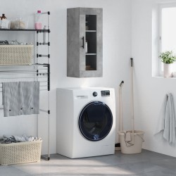 vidaXL Wandschrank Betongrau 34,5x34x90 cm