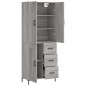 Highboard Grau Sonoma 69,5x34x180 cm Holzwerkstoff Highboard Grau Sonoma 69,5x34x180 cm Holzwerkstoff
