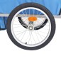 vidaXL Kinder Fahrradanhänger Grau und Blau 30 kg vidaXL Kinder Fahrradanhänger Grau und Blau 30 kg
