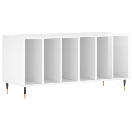 vidaXL Plattenschrank Hochglanz-Weiß 100x38x48 cm Holzwerkstoff
