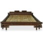 vidaXL Bettgestell Dunkelbraun Bambus 140×200 cm vidaXL Bettgestell Dunkelbraun Bambus 140×200 cm