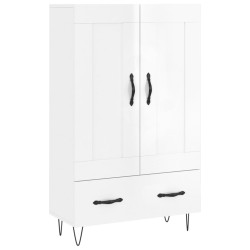 vidaXL Highboard Hochglanz-Weiß 69,5x31x115 cm Holzwerkstoff