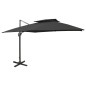vidaXL Ampelschirm mit Lüftung 300x300 cm Schwarz vidaXL Ampelschirm mit Lüftung 300x300 cm Schwarz