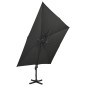 vidaXL Ampelschirm mit Lüftung 300x300 cm Schwarz vidaXL Ampelschirm mit Lüftung 300x300 cm Schwarz