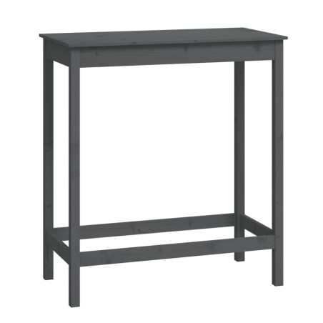 vidaXL Bartisch Grau 100x50x110 cm Massivholz Kiefer