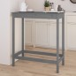vidaXL Bartisch Grau 100x50x110 cm Massivholz Kiefer vidaXL Bartisch Grau 100x50x110 cm Massivholz Kiefer