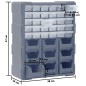 vidaXL Multi-Schubladen-Organizer mit 39 Schubladen 38x16x47 cm vidaXL Multi-Schubladen-Organizer mit 39 Schubladen 38x16x47 cm
