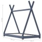 vidaXL Kinder-Bettgestell Grau Massivholz Kiefer 80 x 160 cm vidaXL Kinder-Bettgestell Grau Massivholz Kiefer 80 x 160 cm