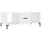 vidaXL Couchtisch Hochglanz-Weiß 102x50x40 cm Holzwerkstoff vidaXL Couchtisch Hochglanz-Weiß 102x50x40 cm Holzwerkstoff