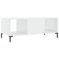 vidaXL Couchtisch Hochglanz-Weiß 102x50x40 cm Holzwerkstoff vidaXL Couchtisch Hochglanz-Weiß 102x50x40 cm Holzwerkstoff