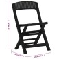 vidaXL Klappbare Gartenstühle 4 Stk. PP Anthrazit vidaXL Klappbare Gartenstühle 4 Stk. PP Anthrazit