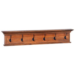 vidaXL Wandgarderobe 100x10x20 cm Teak Massivholz
