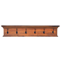 vidaXL Wandgarderobe 100x10x20 cm Teak Massivholz