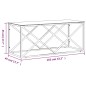 vidaXL Couchtisch 110x45x45 cm Edelstahl und Glas vidaXL Couchtisch 110x45x45 cm Edelstahl und Glas