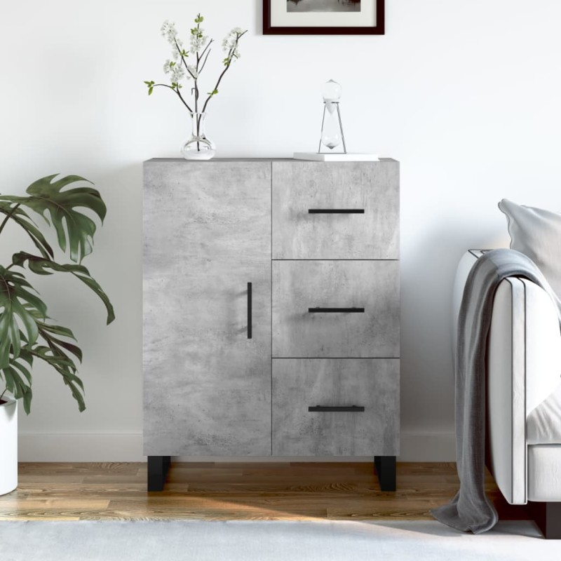 vidaXL Sideboard Betongrau 69,5x34x90 cm Holzwerkstoff vidaXL Sideboard Betongrau 69,5x34x90 cm Holzwerkstoff