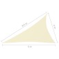 vidaXL Sonnensegel Oxford-Gewebe Dreieckig 4x5x6,4 m Cremeweiß