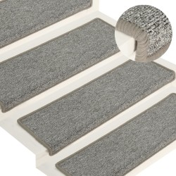 vidaXL Stufenmatten 15 Stk. 65x21x4 cm Weiß und Grau