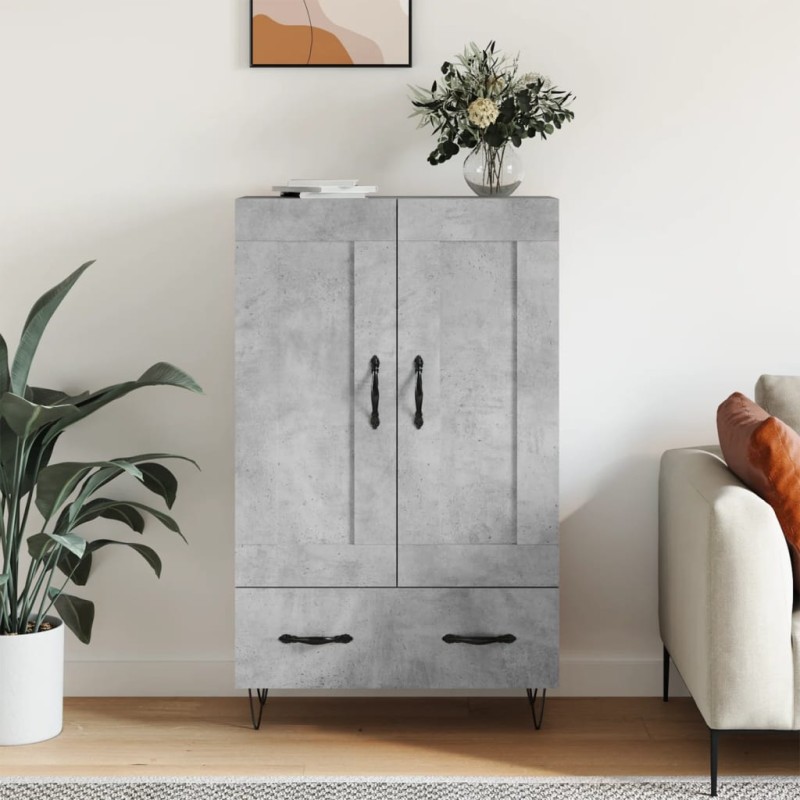 vidaXL Highboard Betongrau 69,5x31x115 cm Holzwerkstoff vidaXL Highboard Betongrau 69,5x31x115 cm Holzwerkstoff