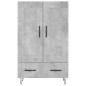 vidaXL Highboard Betongrau 69,5x31x115 cm Holzwerkstoff vidaXL Highboard Betongrau 69,5x31x115 cm Holzwerkstoff