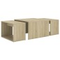 vidaXL 3-tlg. Satztisch-Set Sonoma-Eiche 60x60x38 cm Spanplatte vidaXL 3-tlg. Satztisch-Set Sonoma-Eiche 60x60x38 cm Spanplatte