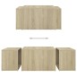 vidaXL 3-tlg. Satztisch-Set Sonoma-Eiche 60x60x38 cm Spanplatte vidaXL 3-tlg. Satztisch-Set Sonoma-Eiche 60x60x38 cm Spanplatte