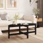 vidaXL Couchtisch Schwarz 118x63x45 cm Massivholz Kiefer vidaXL Couchtisch Schwarz 118x63x45 cm Massivholz Kiefer