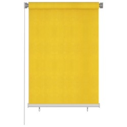vidaXL Außenrollo 100x140 cm Gelb HDPE