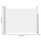 vidaXL Seitenmarkise Ausziehbar 140x500 cm Creme vidaXL Seitenmarkise Ausziehbar 140x500 cm Creme