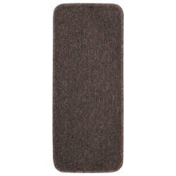 vidaXL Antirutsch Stufenmatten 15 Stk. 60x25 cm Braun Rechteckig