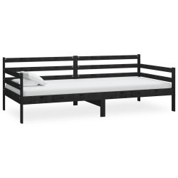 vidaXL Tagesbett Schwarz Kiefer Massivholz 90x200 cm   