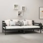 vidaXL Tagesbett Schwarz Kiefer Massivholz 90x200 cm vidaXL Tagesbett Schwarz Kiefer Massivholz 90x200 cm