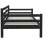vidaXL Tagesbett Schwarz Kiefer Massivholz 90x200 cm vidaXL Tagesbett Schwarz Kiefer Massivholz 90x200 cm